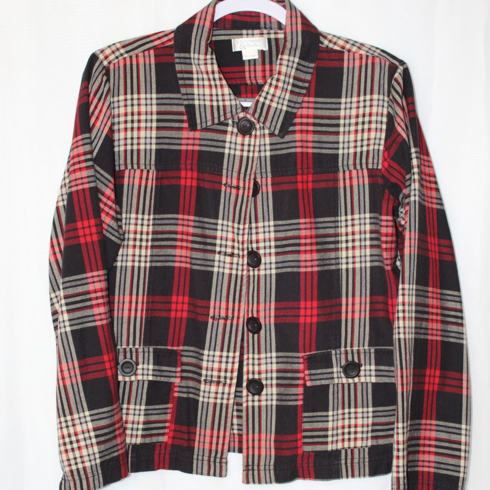 Christopher & Banks XL Plaid 100% Cotton